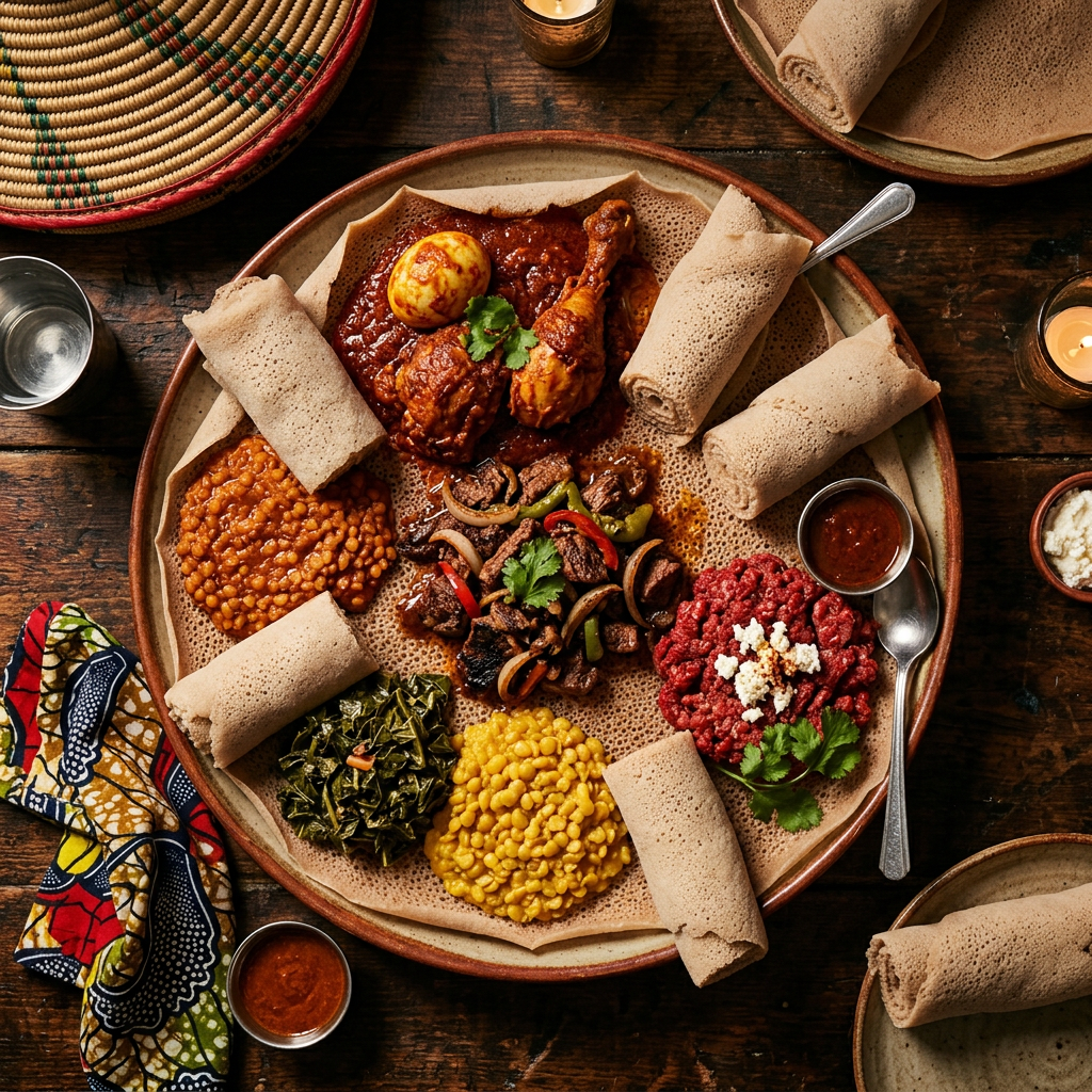 Ethiopian catering platter